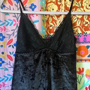 Elegant Black Velvet Dress